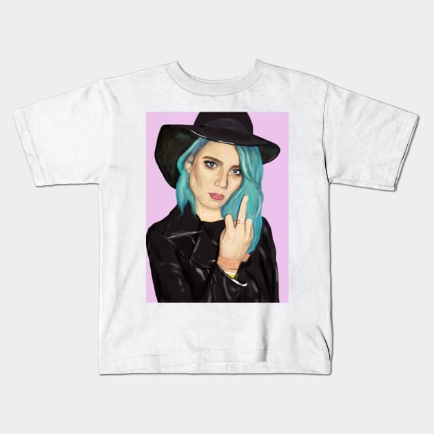 halsey Kids T-Shirt by mynisel